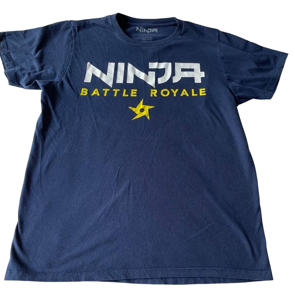 Boys Ninja Battle Royale blue T-shirt XL (14/16)